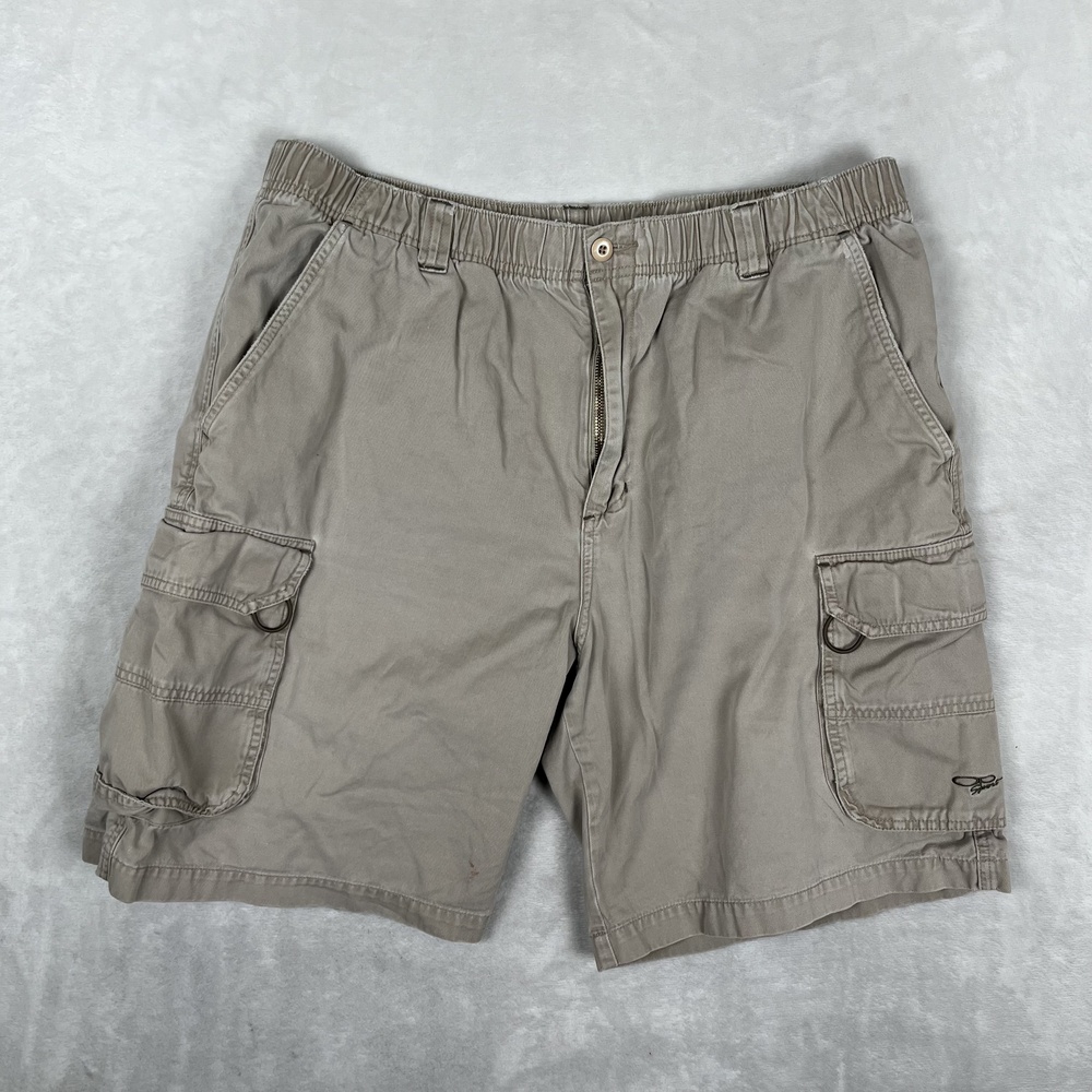 Vintage Op Ocean Pacific Cargo Shorts Mens XL Beige 9 Inseam Utility
